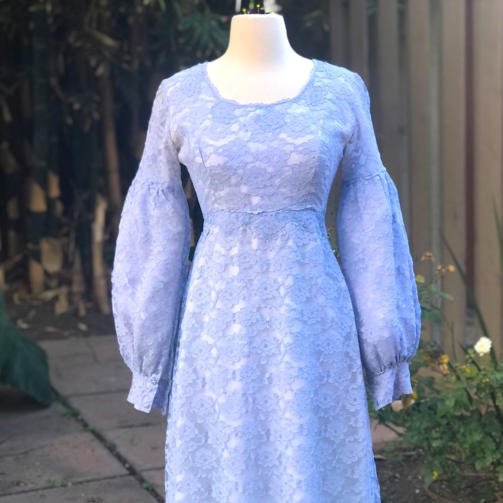 1970s Empire Waist Maxi Dress